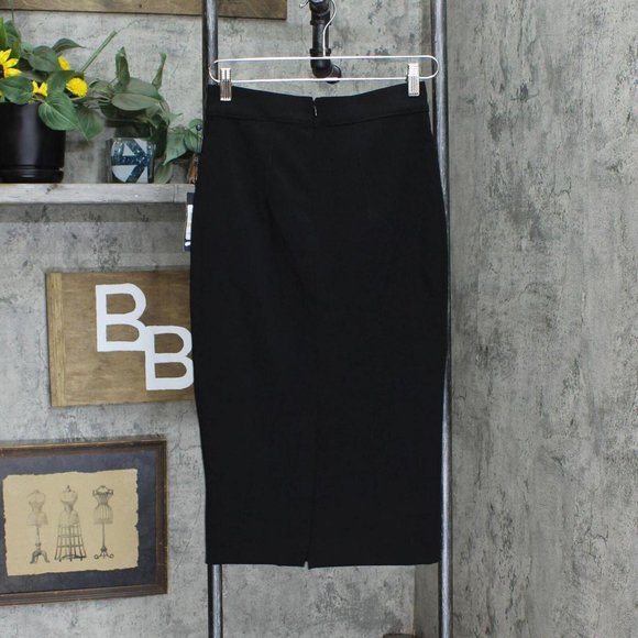 NWT Tommy Hilfiger Women's Midi Pencil Skirt H2NSA342 0 Black - Picture 3 of 5